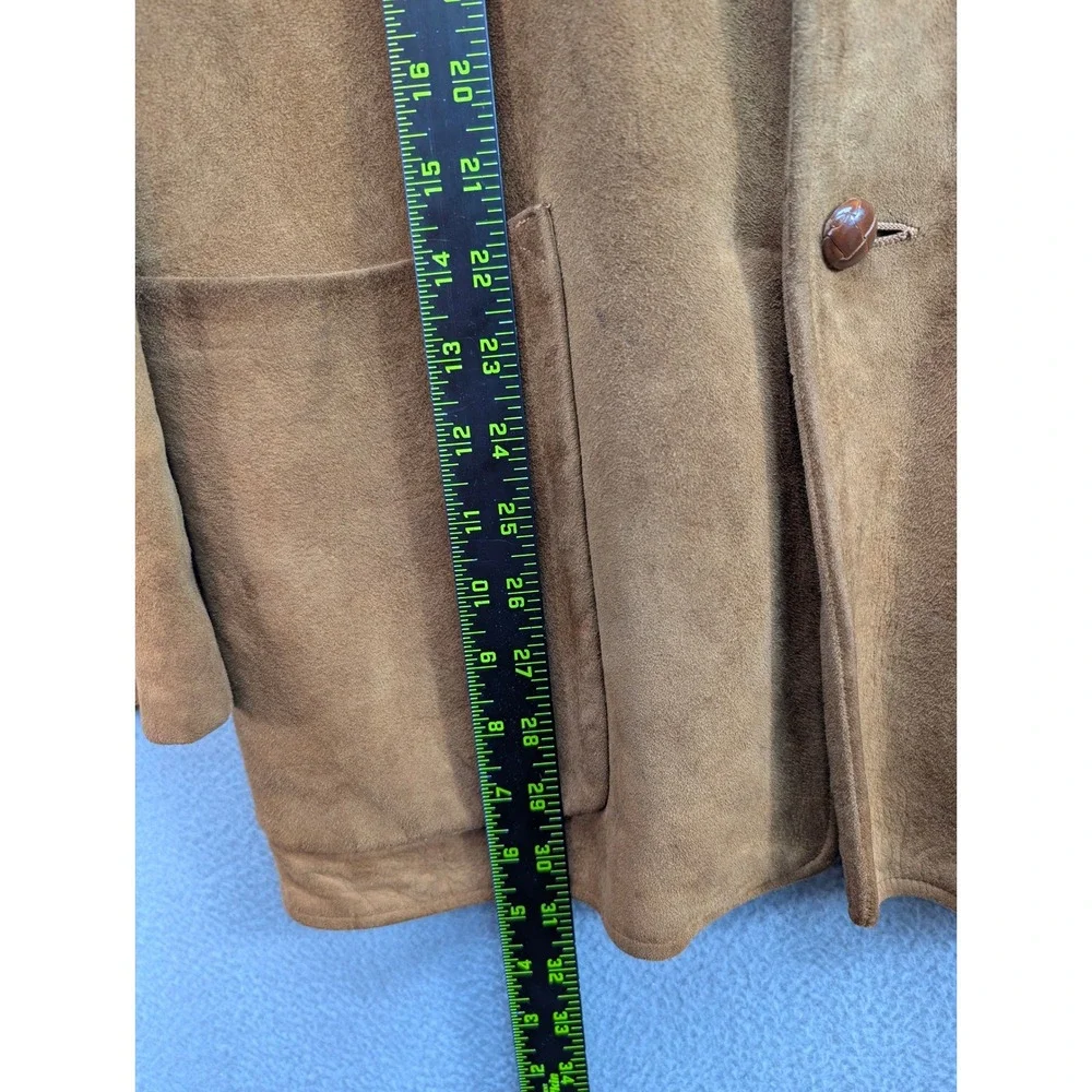 Vintage McGregor Blazer Suede Leather Sport Coat Jacket Men's 38 USA Rodeo Brown